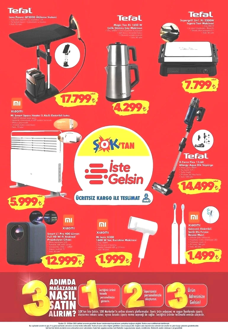 ŞOK AKTÜEL ÜRÜNLER KATALOĞU 22 EKİM - 28 EKİM 2025 | ŞOK'da bu hafta öne çıkan ürünler Projeksiyon cihazı 12.999 TL, espresso kahve makinesi 11.999 TL